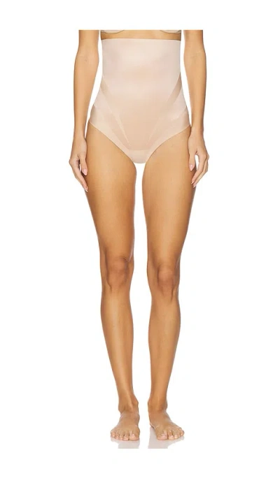 Spanx Sculpt Ultra Sculpt High Waist Thong In Brown