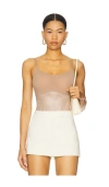 Spanx Shape Invisible Cami Thong Bodysuit In White