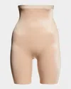Spanx Shape Invisible High-waisted Mid-thigh Shorts In Brown