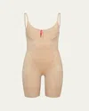 Spanx Thinstincts® Open Bust Mid Thigh Bodysuit In Champagne Beige