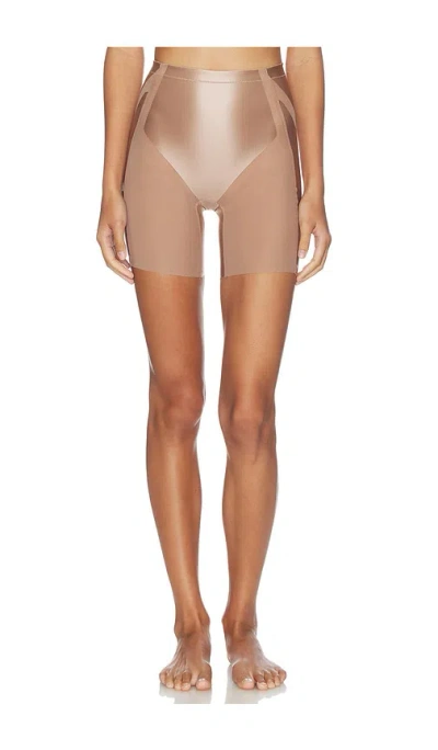 Spanx Shape Satin-x Booty-lifting Mid-thigh Short In Multi
