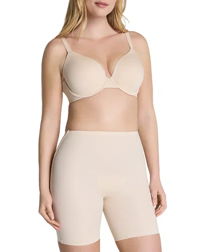 Spanx Shape Suit Your Fancy Low Back Mid Thigh Shorts In Gold