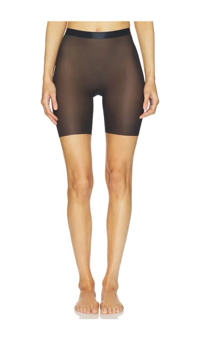 Spanx Smooth Sheer Smoothing Mid Thigh In Black