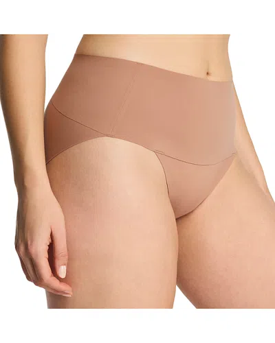 Spanx Smooth Undie-tectable Natural Waist Brief In Brown