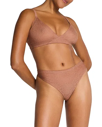 Spanx Supersmooth Day To Date Night Lace Bralette In Brown