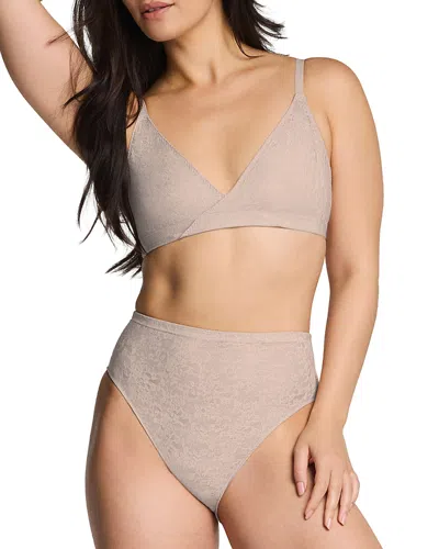 Spanx Supersmooth Day To Date Night Lace High Leg Brief In Gray