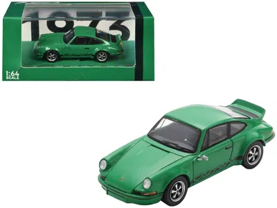 Spark 1973 Porsche 911 Carrera Rsr 2.8 Green With Black Stripes 1/64 Model Car By