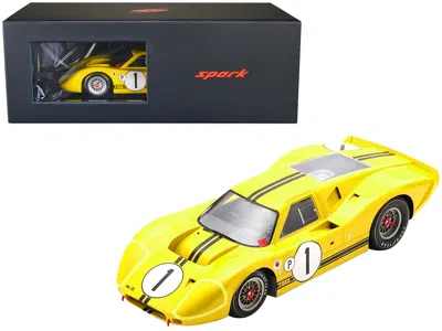 Spark Ford Gt40 Mk Iv #1 Mario Andretti - Bruce Mclaren Winner "sebring 12 Hours" (1967) With Acrylic Disp In Yellow