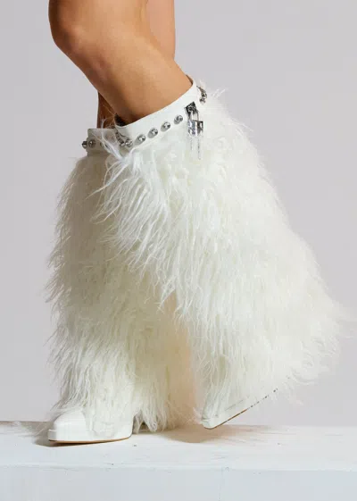 Sparkl Blanc Casse Fur Boot In White