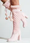 Sparkl Coco Puffer Boot In Pink