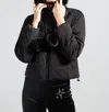 SPARKL FAIRY COUTURE FUR PUFFER COAT IN NOIR