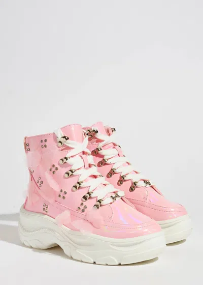 Sparkl Fairy Couture Women's Ava Hiker Boots In Pink/white In Multi