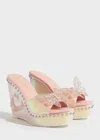 Sparkl Fairy Couture Women's Bianca Wedge Sandals In Pink In Pink