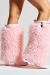 Sparkl Rosee Fur Boot In Pink