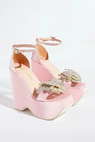 Sparkl Gabriella Butterfly Platform Heel In Pink, Women's At Urban Outfitters