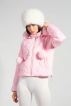 Sparkl Puffer Jacket In Pink