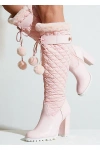 Sparkl Coco Puffer Boot In Pink