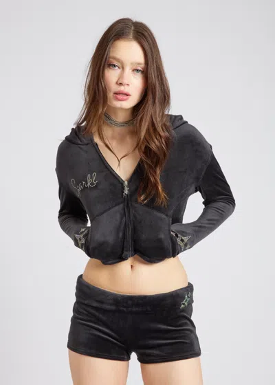 Sparkl Lea Tracksuit Shorts In Black