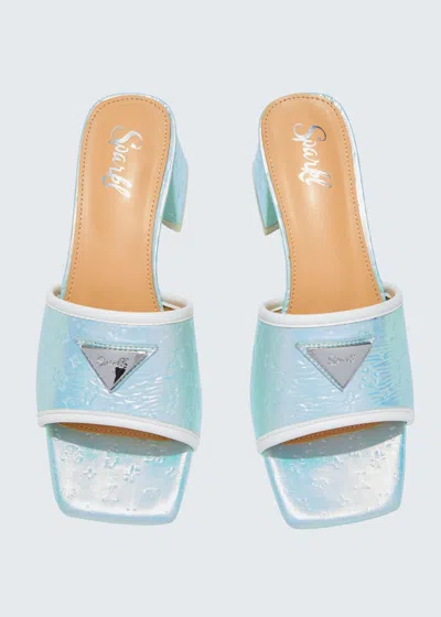 Sparkl Monogram Heel Blue