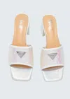 Sparkl Monogram Heel White In White