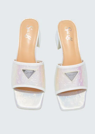 Sparkl Monogram Heel White