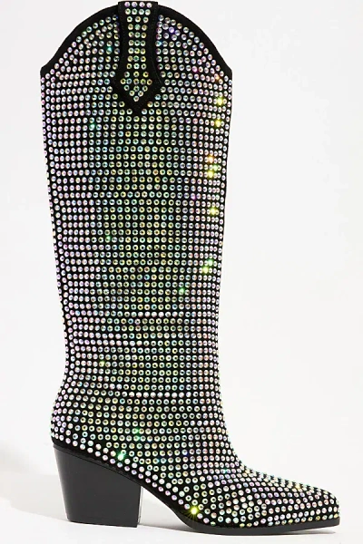 Sparkl Rhinestone Cowboy Boot In Black, Women's At Urban Outfitters