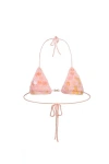 Sparkl Siren  Bikini Top In Pink