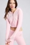 Sparkl Velour Tracksuit Jacket In Pink, Women's At Urban Outfitters In Pink