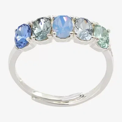 Sparkle Allure Birthstone Womens 2mm Red Cubic Zirconia Pure Silver Over Brass Band