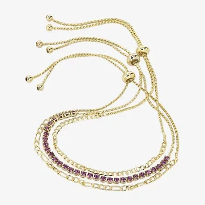 Sparkle Allure Birthstone Womens Red Crystal Bracelet Set