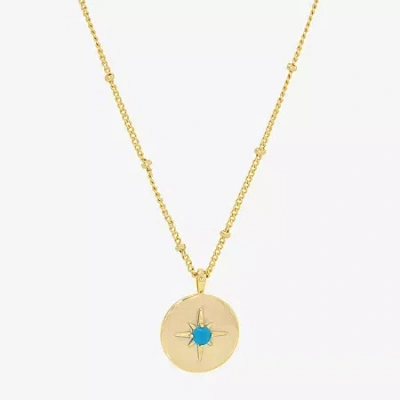 Sparkle Allure Birthstone Womens Red Cubic Zirconia 14k Gold Over Brass Round 16 Inch Pendant Necklace