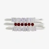 Sparkle Allure Birthstone Womens Red Cubic Zirconia Pure Silver Over Brass Ring Set In Metallic