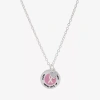 Sparkle Allure Breast Cancer Awareness Womens Pure Silver Over Brass Round 16 Inch Pendant Necklace In Silver