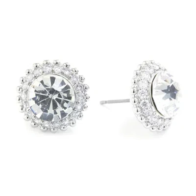 Sparkle Allure Crystal 13.7mm Stud Earrings In Transparent