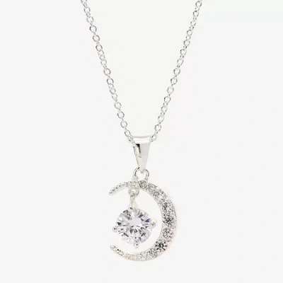 Sparkle Allure Cubic Zirconia 2 1/2 Ct. T.w. Clear Pure Silver Over Brass Pendant Necklace In Transparent