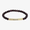 Sparkle Allure Empowerment Womens Red Garnet 14k Gold Over Brass Bar Beaded Bracelet In Transparent