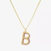 Sparkle Allure Initial Womens 14k Gold Over Brass 16 Inch Pendant Necklace