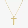 Sparkle Allure Initial Womens 14k Gold Over Brass 16 Inch Pendant Necklace