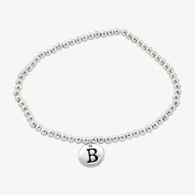 Sparkle Allure Initial Womens Round Beaded Bracelet