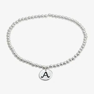 Sparkle Allure Initial Womens Round Beaded Bracelet