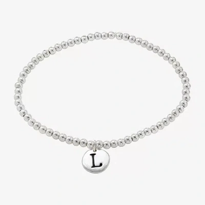 Sparkle Allure Initial Womens Round Beaded Bracelet