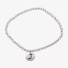 Sparkle Allure Initial Womens Round Beaded Bracelet
