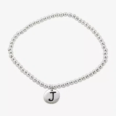 Sparkle Allure Initial Womens Round Beaded Bracelet