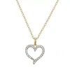 Sparkle Allure Internet Catalog Womens Natural White Diamond Accent 18k Gold Over Brass Heart 18 Inch Pendant Neckl In Transparent