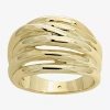 Sparkle Allure Intertwined Womens 14k Gold Over Brass Cocktail Ring In Gold