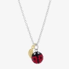 Sparkle Allure Ladybug Womens Multi Color Crystal 14k Gold Over Brass Pure Silver Over Brass 16 Inch Pendant Neckla In Multi