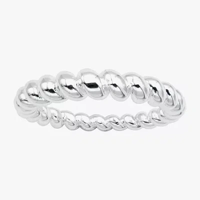 Sparkle Allure Rope Womens 2mm Pure Silver Over Brass Band