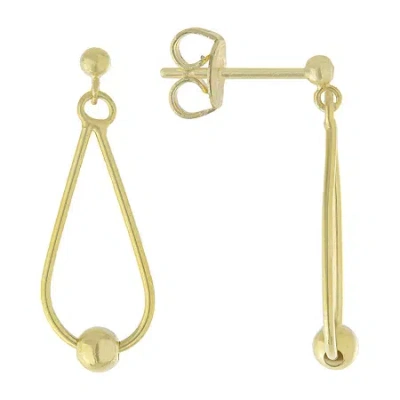 Sparkle Allure Silver Reflections 14k Gold Over Brass Pear Drop Earrings In Transparent