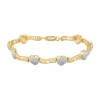 Sparkle Allure Silver Reflections Mom Diamond Accent 7.25 Inch Link Round Tennis Bracelet In Gold