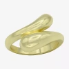 Sparkle Allure Womens 12.5mm 14k Gold Over Brass Bypass Band In Transparent